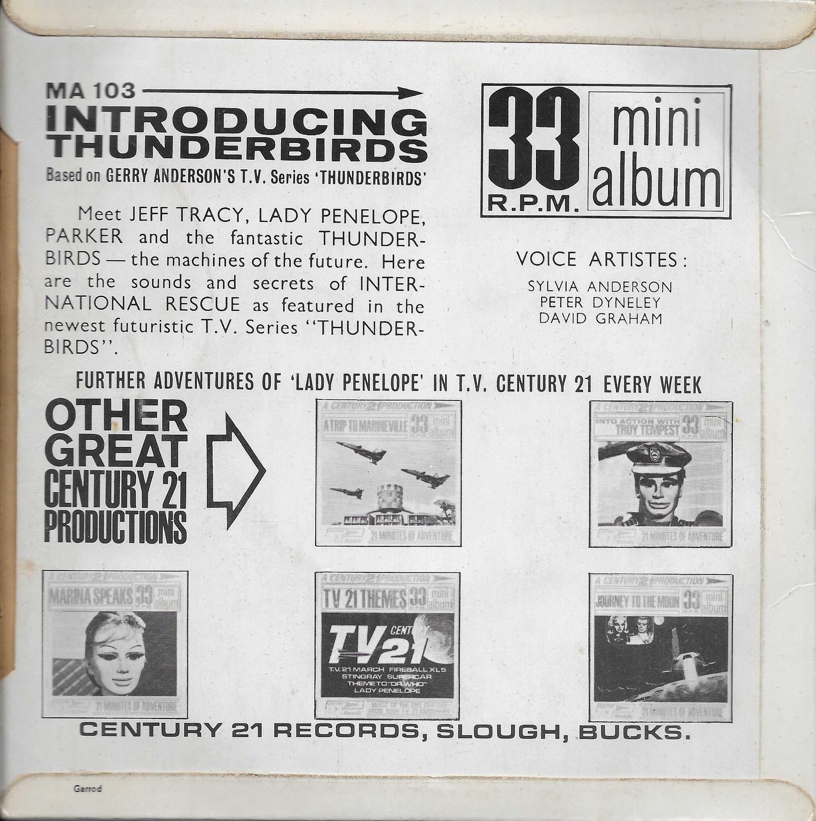 Back cover of MA 103